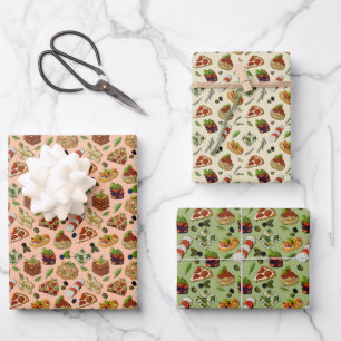 cool Italian food tiled party Wrapping Paper Sheet