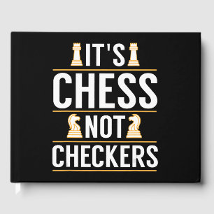 cool its chess not checkers checkers players gift guest book