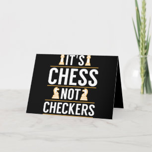 cool its chess not checkers checkers players gift holiday card