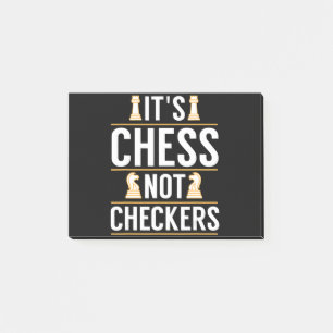 cool its chess not checkers checkers players gift post-it notes