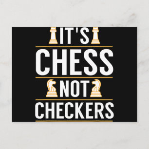 cool its chess not checkers checkers players gift postcard