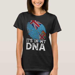 Cool It's In My Dna Fiji Flag Fingerprint Patrioti T-Shirt