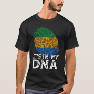 Cool It's In My Dna Gabon Flag Fingerprint Patriot T-Shirt