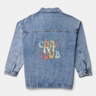 Cool IVF Club IVF Mum Dad Transfer Day Surrogate Denim Jacket