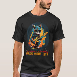 Cool Jam Cat with Rock Guitar for Riffs and Tune L T-Shirt