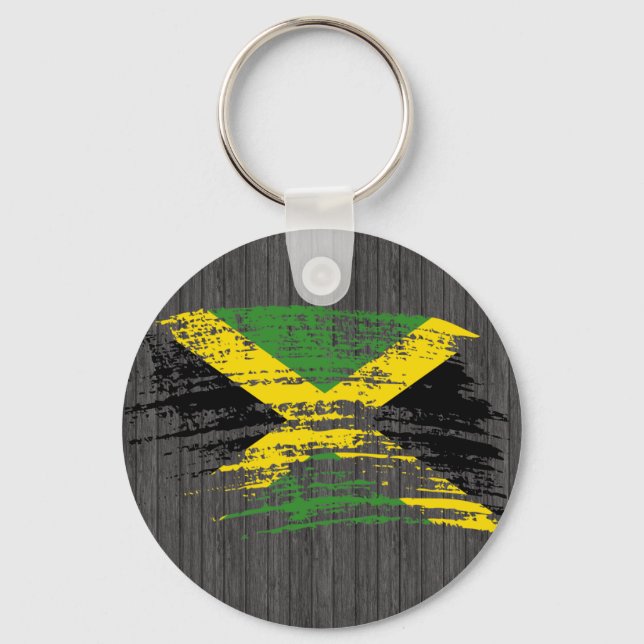 Cool Jamaican flag design Key Ring (Front)