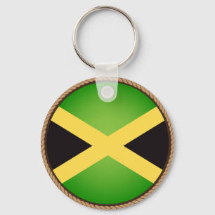 Cool Jamaican Flag Seal Key Ring