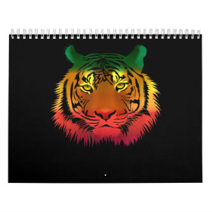 Cool Jamaican Tiger Flag Calendar