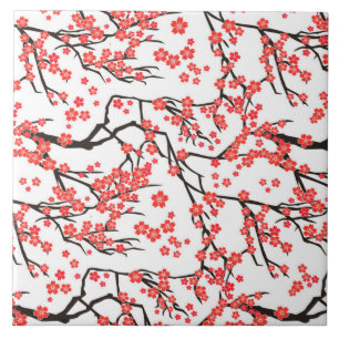 cool Japan floral pattern ceramic tile