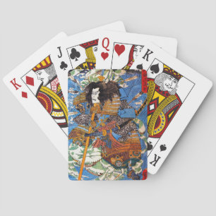 Cool japanese Legendary Samurai Sanin Warrior art Playing Cards