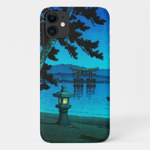 Cool japanese moonlit night gate sea hasui kawase iPhone 11 case