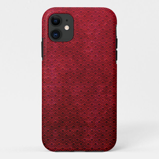 Cool japanese oriental cherry red fish scale Case-Mate iPhone case (Back)