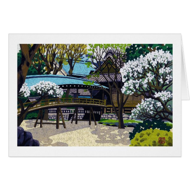 Cool japanese spring village town bridge cherry (Front Horizontal)
