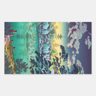 Cool japanese Ueno Shinobazu Pond Tsuchiya Koitsu Rectangular Sticker