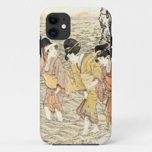 Cool japanese vintage ukiyo-e three woman sea iPhone 11 case