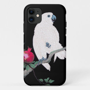 Cool japanese white cockatoo parrot tropical bird iPhone 11 case