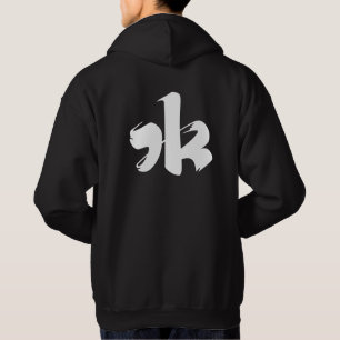 Cool japanese white text men black  hoodie