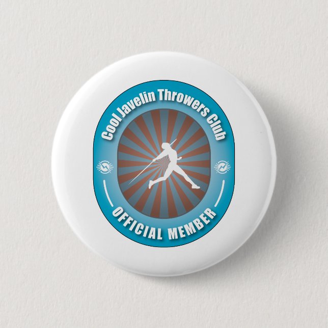 Cool Javelin Throwers Club 6 Cm Round Badge (Front)