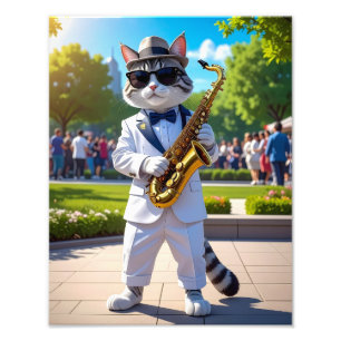 Cool Jazz Cat Photo Print