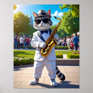 Cool Jazz Cat Poster