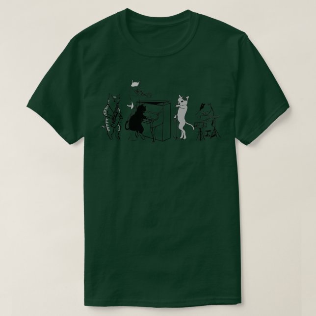 Cool Jazz Cats  T-Shirt (Design Front)