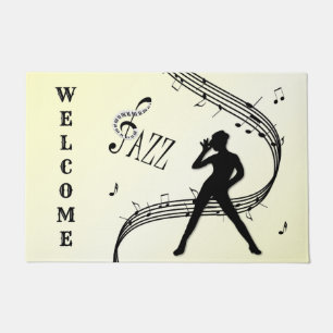 Cool Jazz Dance Welcome  Doormat