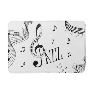 Cool Jazz Music Bath Mat