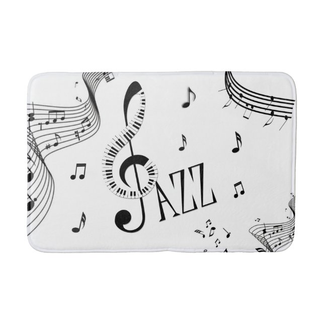Cool Jazz Music Bath Mat (Front)