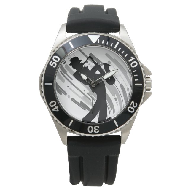 Cool Jazz Musician Theme Men's Masculine Wristwatc Watch (Front)