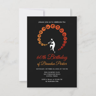 Cool Jazz Trumpet Musician 60th Birthday Party Invitation