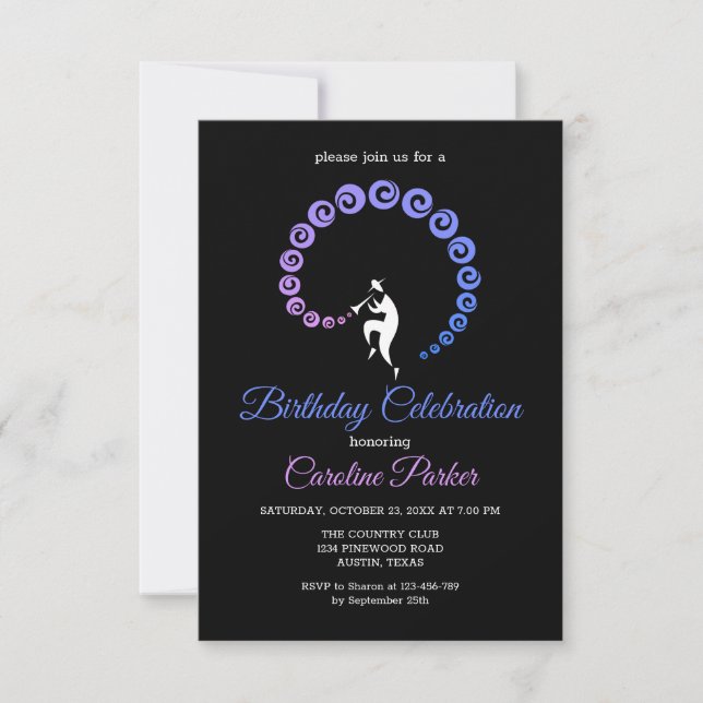 Cool Jazz Trumpet Musician Birthday Party Invitation (Front)