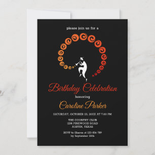 Cool Jazz Trumpet Musician Birthday Party Invitation