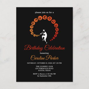 Cool Jazz Trumpet Musician Birthday Party Invitation Postcard