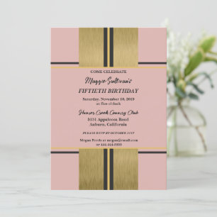 Cool Jazzy Gold Invitation