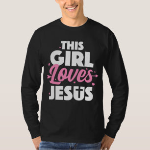 Cool Jesus Art For Girls Women Kids Jesus Christia T-Shirt