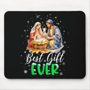 Cool Jesus Nativity Scene Christian Best Ever Chri Mouse Mat
