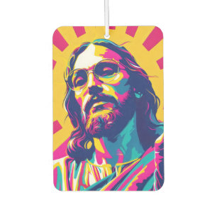 Cool Jesus Pop Art Car Air Freshener