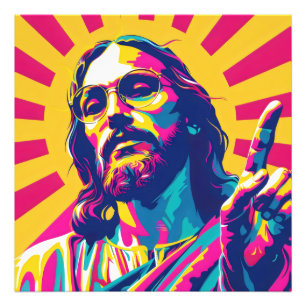 Cool Jesus Pop Art Photo Print