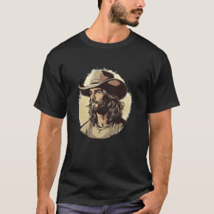 Cool Jesus with Cowboy Hat Costume T-Shirt
