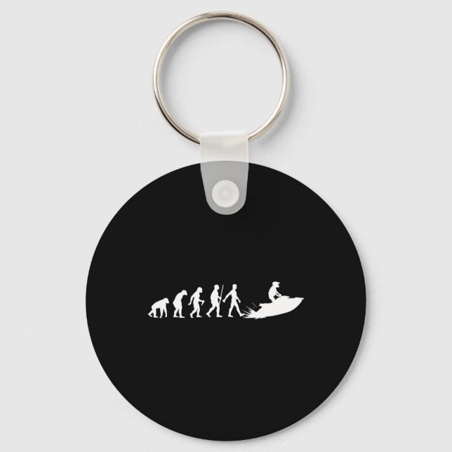 Cool Jet Ski For Men Women Evolution Sea Water Ski Key Ring (Front)
