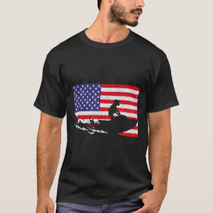 Cool jet ski for men women skiers american flag T-Shirt