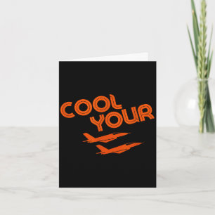 Cool jets funny retro boho trendy sarcastic gift card