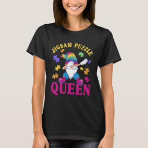 Cool Jigsaw Puzzle Queen Dabbing Gnome Women Girl T-Shirt