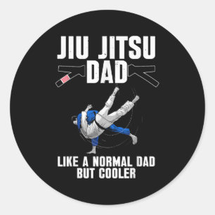 Cool Jiu Jitsu Art For Dad Father Bjj Brazilian Ji Classic Round Sticker