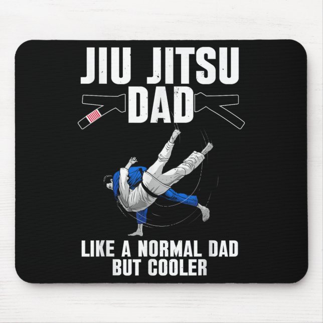 Cool Jiu Jitsu Art For Dad Father Bjj Brazilian Ji Mouse Mat (Front)