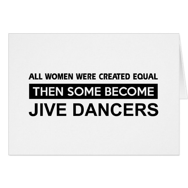 Cool Jive dancer designs (Front Horizontal)