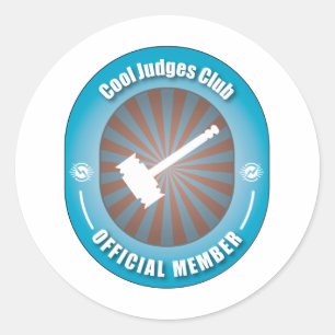 Cool Judges Club Classic Round Sticker