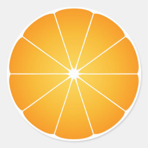 Cool Juicy Orange fruit slice Classic Round Sticker