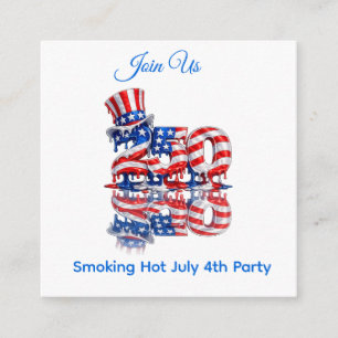 Cool July 4th celebration Key Chain Enclosure Card