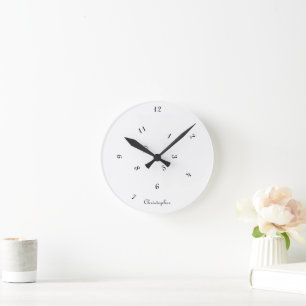 Cool Jumbled Hours Personalised Name Room Decor Round Clock